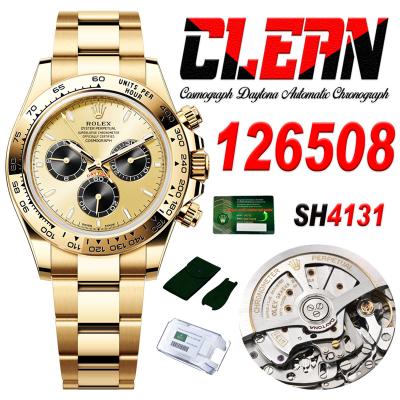 Daytona 126508 SH4131 Automatic Chronograph Mens Watch Best Edition CLEAN YG Champagne Dial 904L SS Bracelet CHS