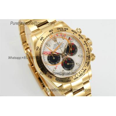 Daytona 116508 DD4130 Automatic Chronograph Mens Watch Best Edition N6F YG Real Meteorite Dial 904L SS Bracelet CHS