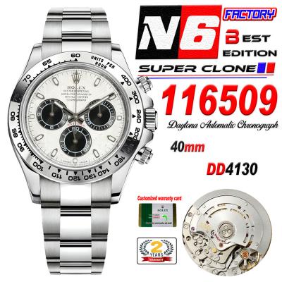 Daytona 116509 DD4130 Automatic Chronograph Mens Watch Best Edition N6F Real Meteorite Dial 904L SS Bracelet CHS