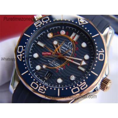 Special Prices Seamaster Diver 300M A21J Automatic Mens Watch 42 RG Ceramics Bezel Blue Dial Rubber Strap CHS