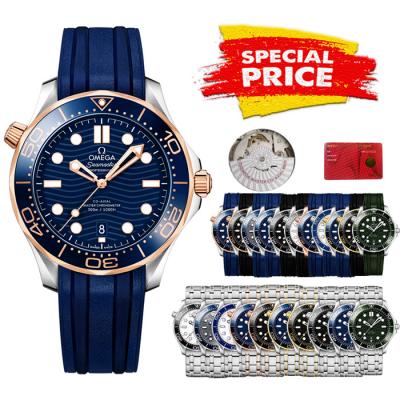 Special Prices Seamaster Diver 300M A21J Automatic Mens Watch 42 RG Ceramics Bezel Blue Dial Rubber Strap CHS