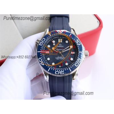 Special Prices Seamaster Diver 300M A21J Automatic Mens Watch 42 SS Ceramics Bezel Blue Dial Rubber Strap CHS