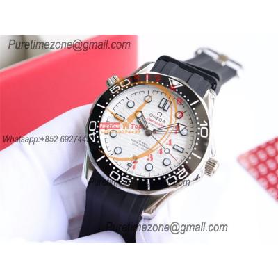 Special Prices Seamaster Diver 300M A21J Automatic Mens Watch 42 SS Ceramics Bezel White Dial Rubber Strap CHS