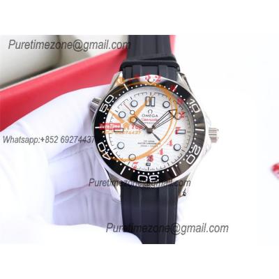 Special Prices Seamaster Diver 300M A21J Automatic Mens Watch 42 SS Ceramics Bezel White Dial Rubber Strap CHS