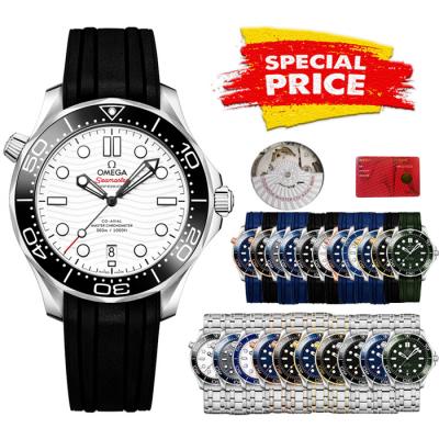 Special Prices Seamaster Diver 300M A21J Automatic Mens Watch 42 SS Ceramics Bezel White Dial Rubber Strap CHS