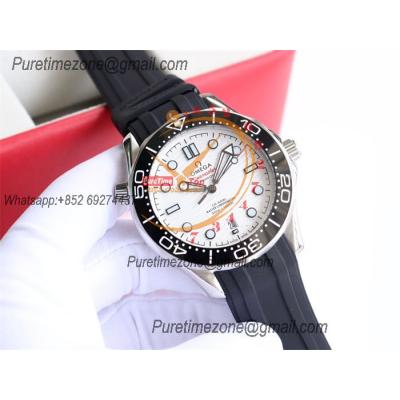 Special Prices Seamaster Diver 300M A21J Automatic Mens Watch 42 SS Ceramics Bezel White Dial Rubber Strap CHS