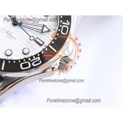 Special Prices Seamaster Diver 300M A21J Automatic Mens Watch 42 SS Ceramics Bezel White Dial Rubber Strap CHS