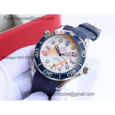 Special Prices Seamaster Diver 300M A21J Automatic Mens Watch 42mm SS Ceramics Bezel White Dial Rubber Strap CHS