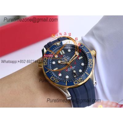 Special Prices Seamaster Diver 300M A21J Automatic Mens Watch 42 YG Ceramics Bezel Blue Dial Rubber Strap CHS