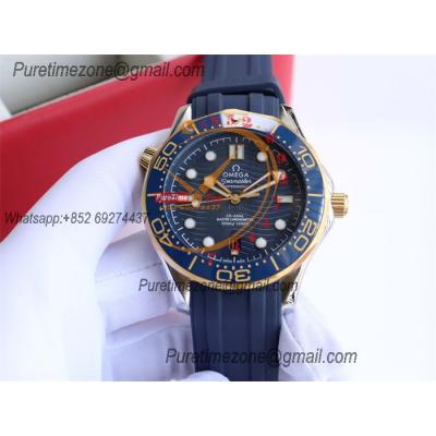 Special Prices Seamaster Diver 300M A21J Automatic Mens Watch 42 YG Ceramics Bezel Blue Dial Rubber Strap CHS