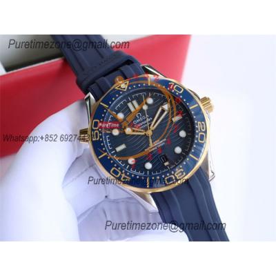 Special Prices Seamaster Diver 300M A21J Automatic Mens Watch 42 YG Ceramics Bezel Blue Dial Rubber Strap CHS