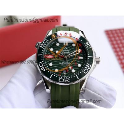 Special Prices Seamaster Diver 300M A21J Automatic Mens Watch 42 Ceramics Bezel Green Dial Rubber Strap CHS