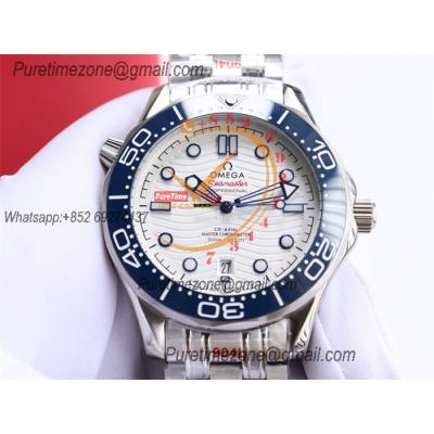 Special Prices Seamaster Diver 300M A21J Automatic Mens Watch 42 Ceramics Bezel White Dial Stainless Steel Bracelet CHS