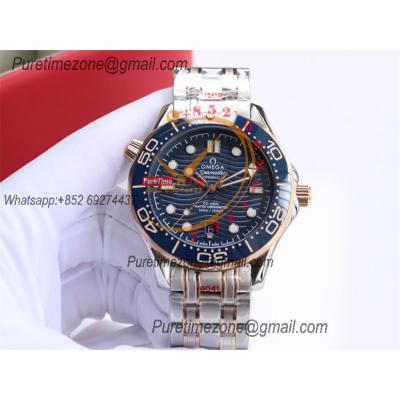 Special Prices Seamaster Diver 300M A21J Automatic Mens Watch 42 RG Ceramics Bezel Blue Dial Stainless Steel Bracelet CH