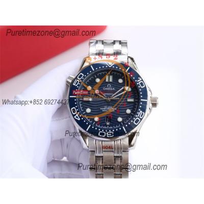 Special Prices Seamaster Diver 300M A21J Automatic Mens Watch 42 Ceramics Bezel Blue Dial Stainless Steel Bracelet CHS