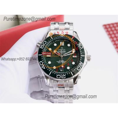 Special Prices Seamaster Diver 300M A21J Automatic Mens Watch 42 Ceramics Bezel Green Dial Stainless Steel Bracelet CHS