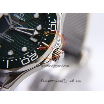 Special Prices Seamaster Diver 300M A21J Automatic Mens Watch 42 Ceramics Bezel Green Dial Mesh Bracelet CHS