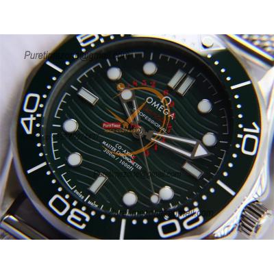 Special Prices Seamaster Diver 300M A21J Automatic Mens Watch 42 Ceramics Bezel Green Dial Mesh Bracelet CHS