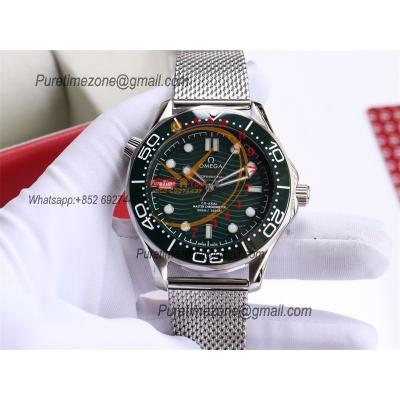 Special Prices Seamaster Diver 300M A21J Automatic Mens Watch 42 Ceramics Bezel Green Dial Mesh Bracelet CHS