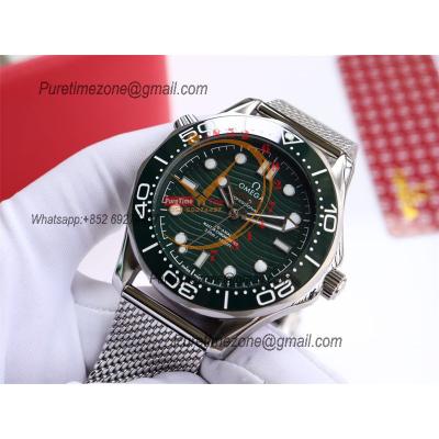 Special Prices Seamaster Diver 300M A21J Automatic Mens Watch 42 Ceramics Bezel Green Dial Mesh Bracelet CHS