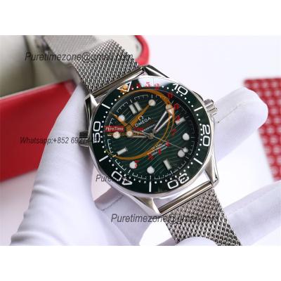 Special Prices Seamaster Diver 300M A21J Automatic Mens Watch 42 Ceramics Bezel Green Dial Mesh Bracelet CHS