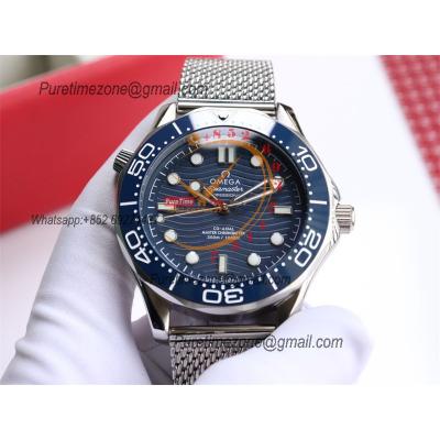 Special Prices Seamaster Diver 300M A21J Automatic Mens Watch 42 Ceramics Bezel Blue Dial Mesh Bracelet CHS