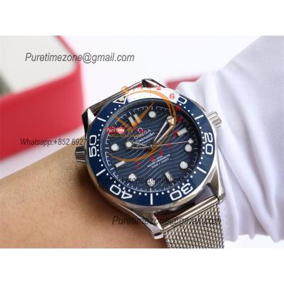 Special Prices Seamaster Diver 300M A21J Automatic Mens Watch 42 Ceramics Bezel Blue Dial Mesh Bracelet CHS