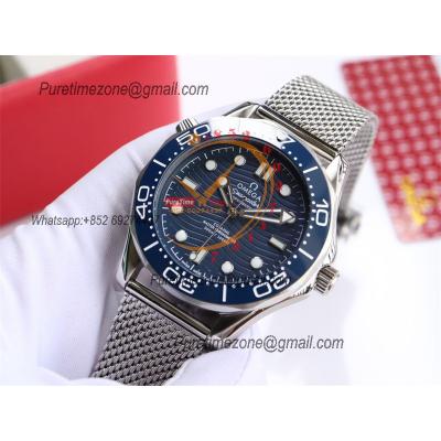 Special Prices Seamaster Diver 300M A21J Automatic Mens Watch 42 Ceramics Bezel Blue Dial Mesh Bracelet CHS