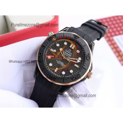 Special Prices Seamaster Diver 300M A21J Automatic Mens Watch 42 RG Ceramics Bezel Black Dial Rubber Strap CHS