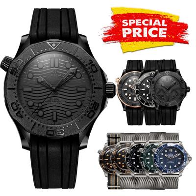 Special Prices Seamaster Diver 300M A21J Automatic Mens Watch 42 DLC Ceramics Bezel Black Dial Rubber Strap CHS