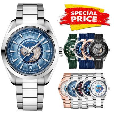 Special Prices Aqua Terra 150M Worldtime A21J Automatic Mens Watch 41 ICE Blue Dial Stainless Steel Bracelet CHS