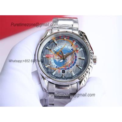 Special Prices Aqua Terra 150M Worldtime A21J Automatic Mens Watch 41 ICE Blue Dial Stainless Steel Bracelet CHS