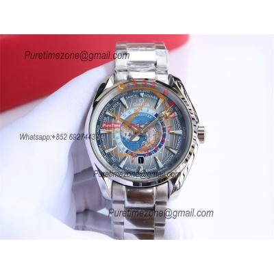 Special Prices Aqua Terra 150M Worldtime A21J Automatic Mens Watch 41 ICE Blue Dial Stainless Steel Bracelet CHS