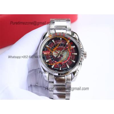 Special Prices Aqua Terra 150M Worldtime A21J Automatic Mens Watch 41 Red Dial Stainless Steel Bracelet CHS