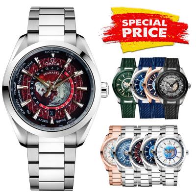 Special Prices Aqua Terra 150M Worldtime A21J Automatic Mens Watch 41 Red Dial Stainless Steel Bracelet CHS