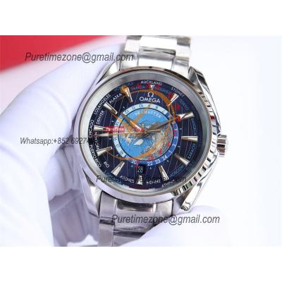 Special Prices Aqua Terra 150M Worldtime A21J Automatic Mens Watch 41 Blue Dial Stainless Steel Bracelet CHS