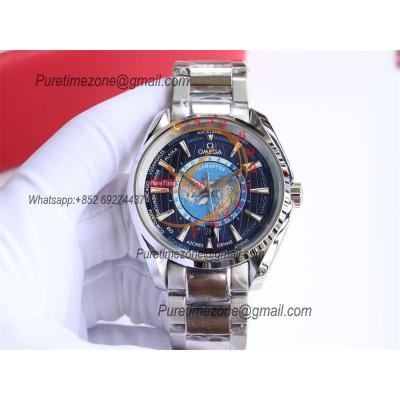 Special Prices Aqua Terra 150M Worldtime A21J Automatic Mens Watch 41 Blue Dial Stainless Steel Bracelet CHS