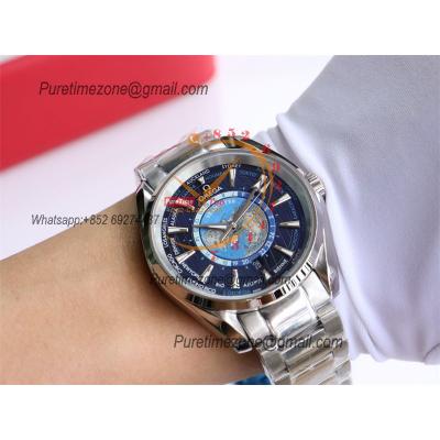 Special Prices Aqua Terra 150M Worldtime A21J Automatic Mens Watch 41 Blue Dial Stainless Steel Bracelet CHS