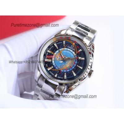 Special Prices Aqua Terra 150M Worldtime A21J Automatic Mens Watch 41 Blue Dial Stainless Steel Bracelet CHS