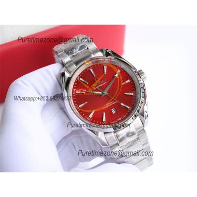 Special Prices Aqua Terra 150M A21J Automatic Mens Watch 41 Red Dial Stainless Steel Bracelet  CHS