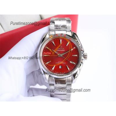 Special Prices Aqua Terra 150M A21J Automatic Mens Watch 41 Red Dial Stainless Steel Bracelet  CHS