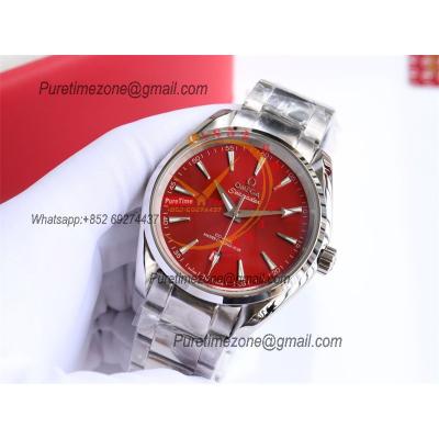 Special Prices Aqua Terra 150M A21J Automatic Mens Watch 41 Red Dial Stainless Steel Bracelet  CHS