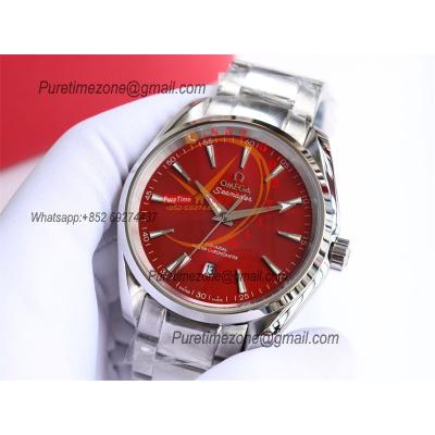 Special Prices Aqua Terra 150M A21J Automatic Mens Watch 41 Red Dial Stainless Steel Bracelet  CHS