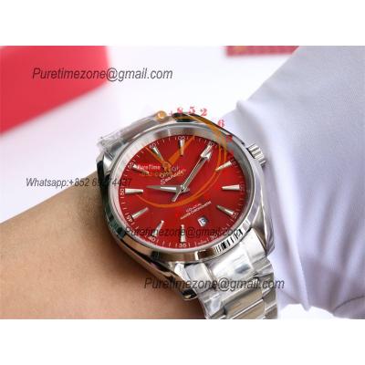 Special Prices Aqua Terra 150M A21J Automatic Mens Watch 41 Red Dial Stainless Steel Bracelet  CHS