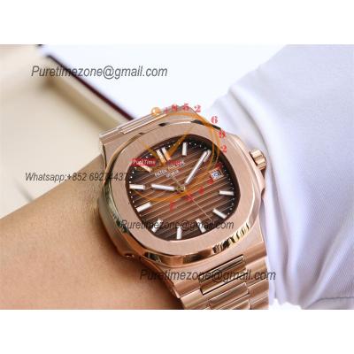 Special Prices Nautilus 5711 A21J Automatic Mens Watch 40 RG Brown Dial Stainless Steel Bracelet  CHS