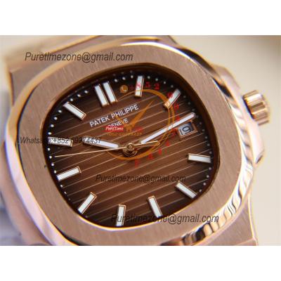 Special Prices Nautilus 5711 A21J Automatic Mens Watch 40 RG Brown Dial Stainless Steel Bracelet  CHS