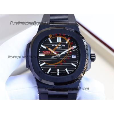 Special Prices Nautilus 5711 A21J Automatic Mens Watch 40 DLC Black Dial Rubber Strap CHS