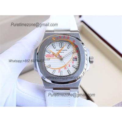 Special Prices Nautilus 5711 A21J Automatic Mens Watch 40 Steel Case White Dial Rubber Strap CHS