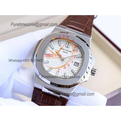 Special Prices Nautilus 5711 A21J Automatic Mens Watch 40 Steel Case White Dial Leather Strap CHS