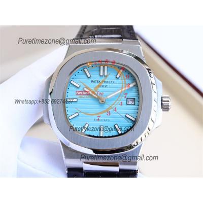 Special Prices Nautilus 5711 A21J Automatic Mens Watch 40 Steel Case Tiffany Blue Dial Leather Strap CHS